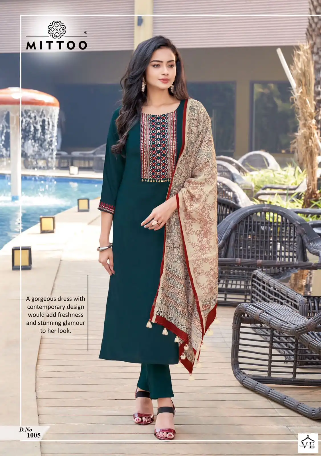 Mittoo Mahima Viscose Weaving Wholesale Readymade Salwar Suit Catalog — Wholesale Salwar Suits, Mittoo wholesale from Surat — view 3