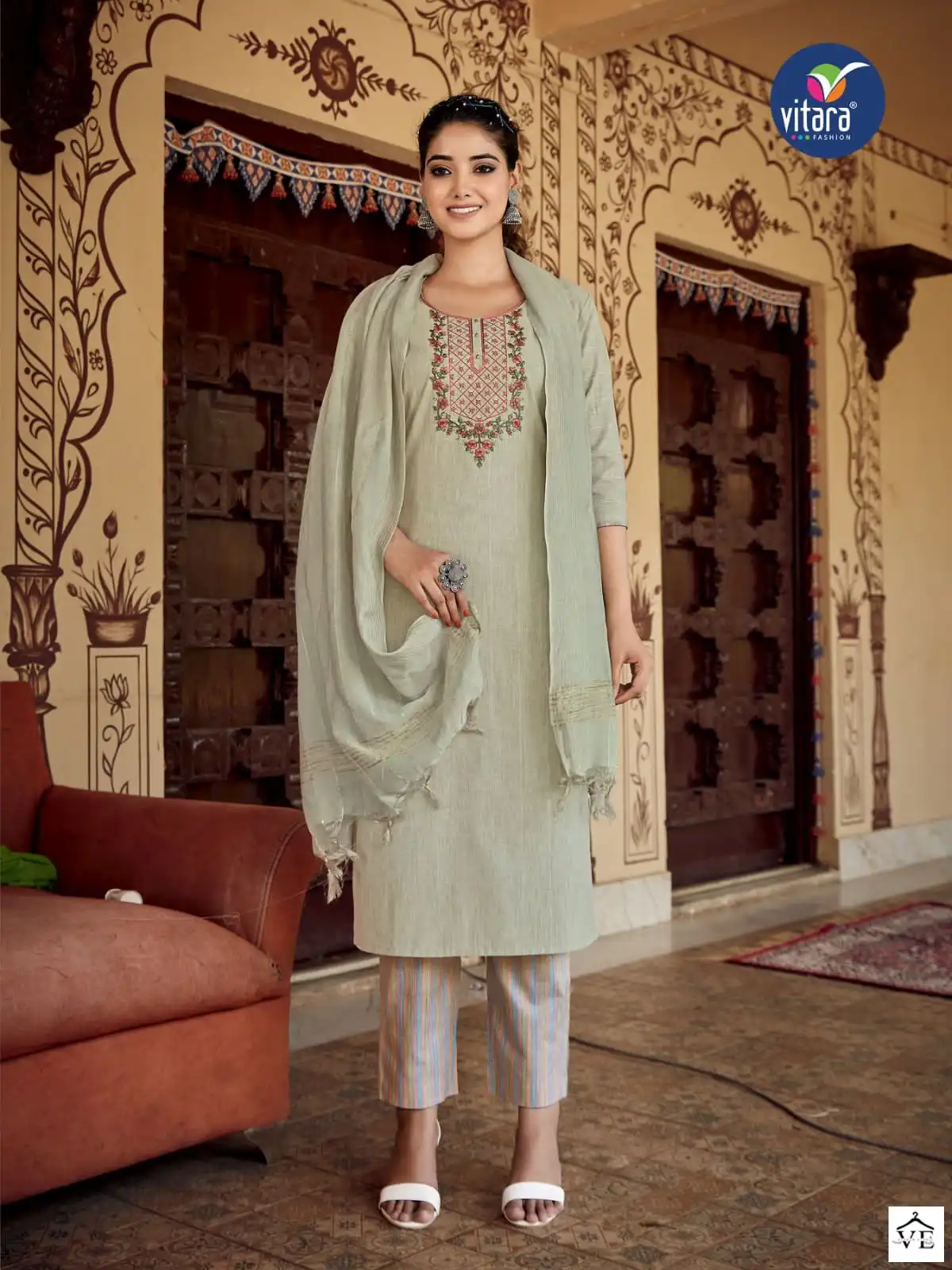 Vitara Fashion Majento Cotton Wholesale Readymade Salwar Suit Catalog — Wholesale Salwar Suits, MPA wholesale from Surat - Gallery Image 2