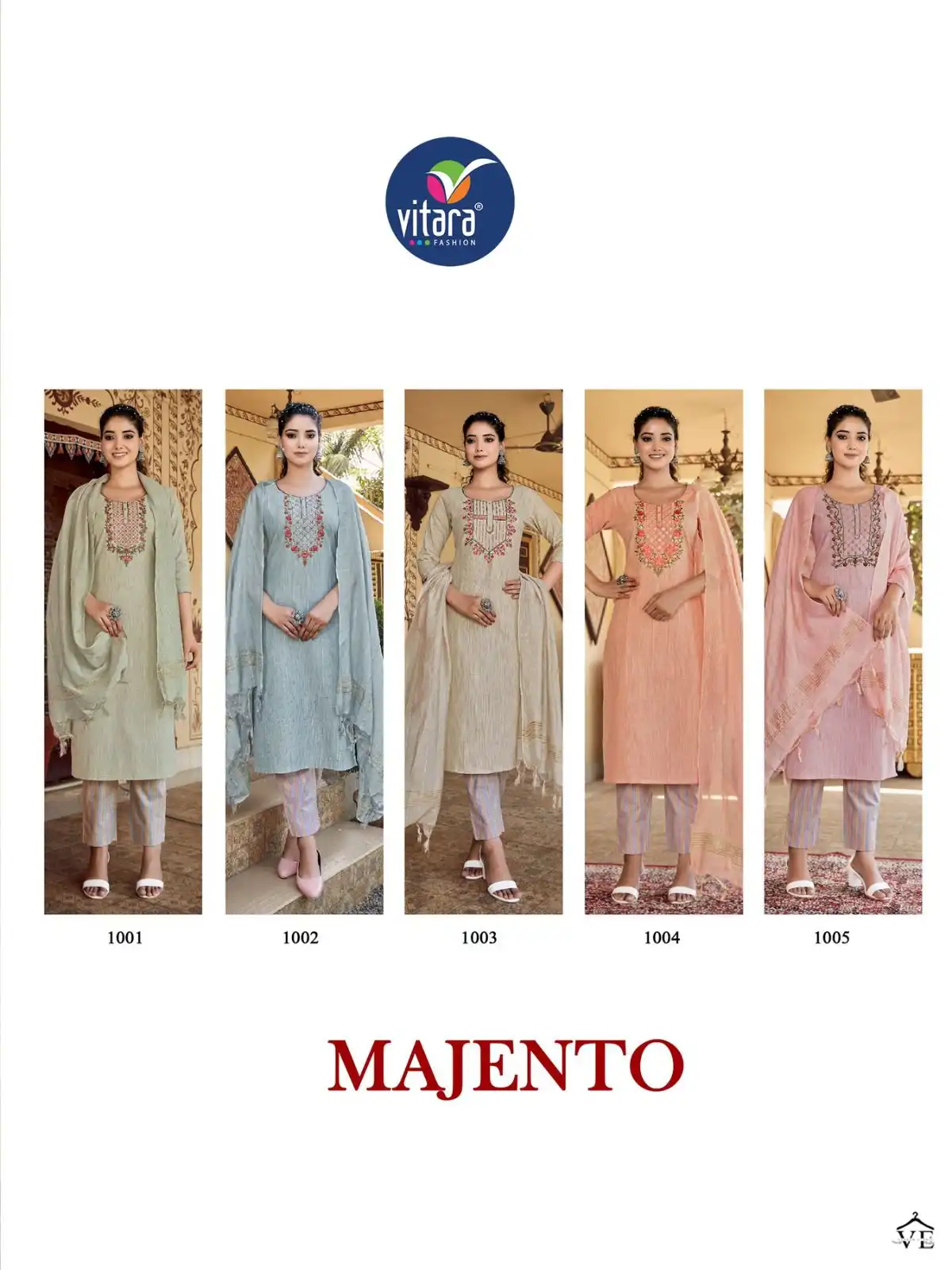 Vitara Fashion Majento Cotton Wholesale Readymade Salwar Suit Catalog — Wholesale Salwar Suits, MPA wholesale from Surat — view 6