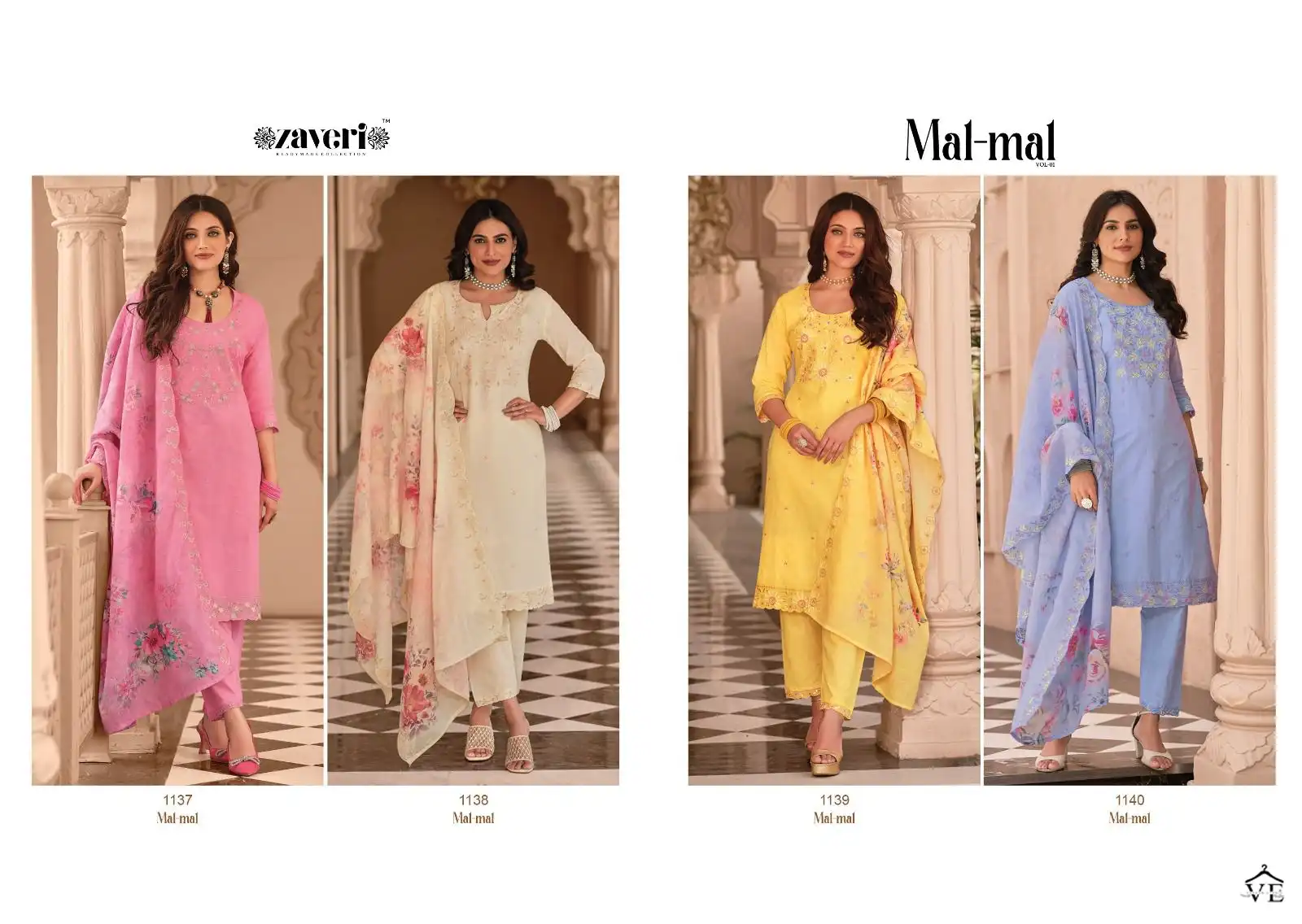 Zaveri Mal Mal Vol 1 Pure Cotton Wholesale Designer Readymade Salwar Suit Catalog — Wholesale Salwar Suits, MPA wholesale from Surat — view 5