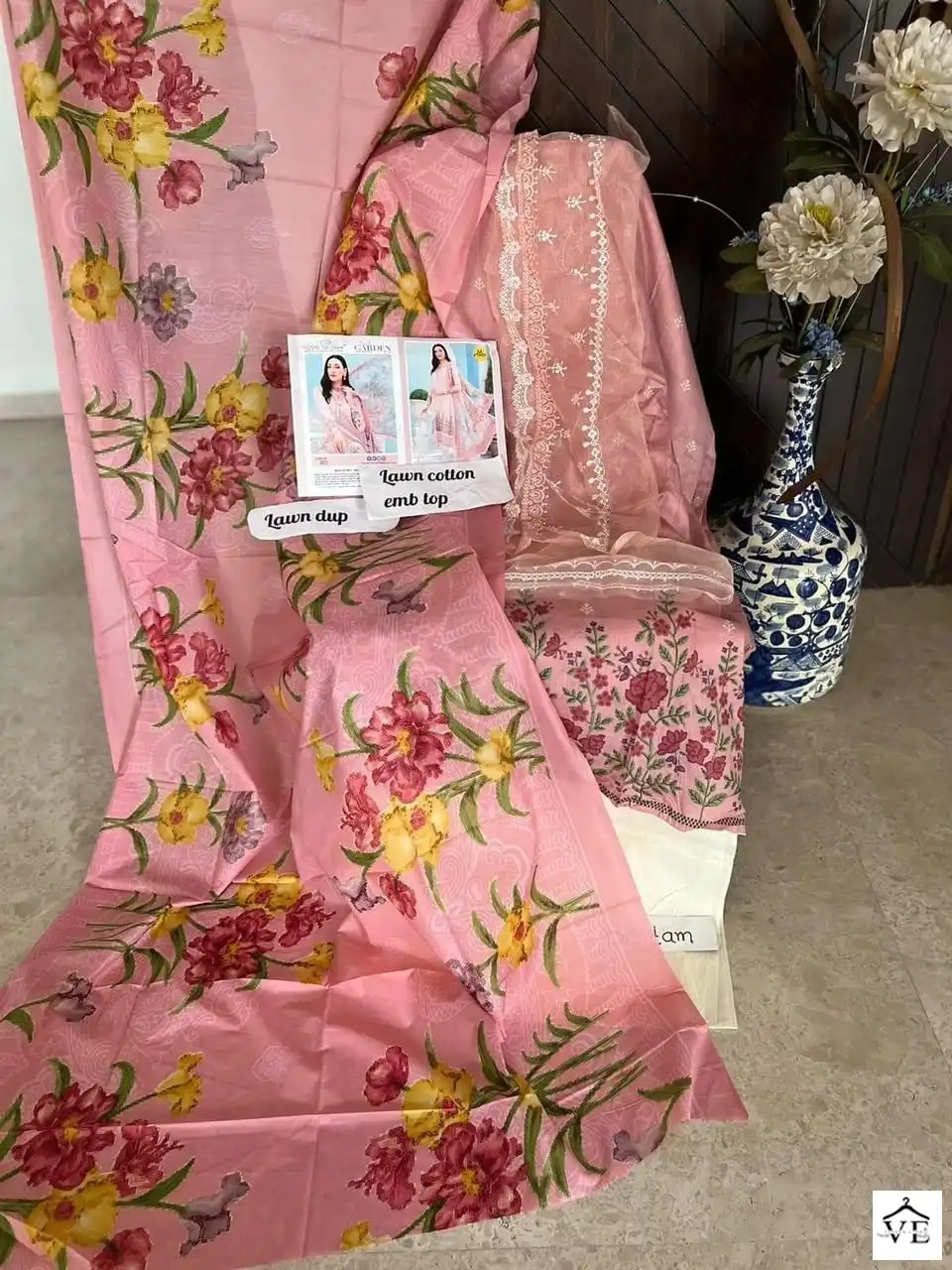 House Of Lawn Maria B Secret Garden Vol 2 Pure Lawn Wholesale Pakistani Salwar Suit Catalog — Wholesale Salwar Suits, MPA wholesale from Surat - Gallery Image 3