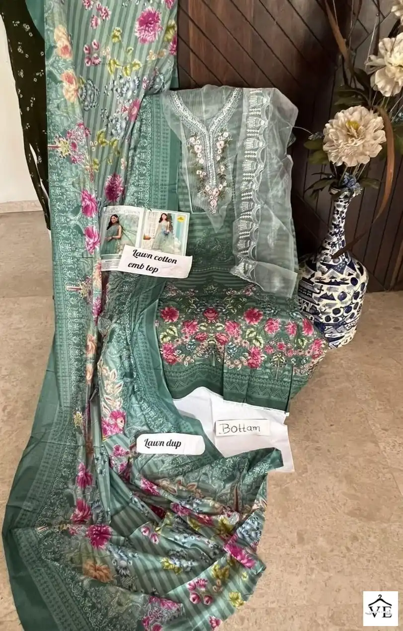 House Of Lawn Maria B Secret Garden Vol 2 Pure Lawn Wholesale Pakistani Salwar Suit Catalog — Wholesale Salwar Suits, MPA wholesale from Surat - Gallery Image 4