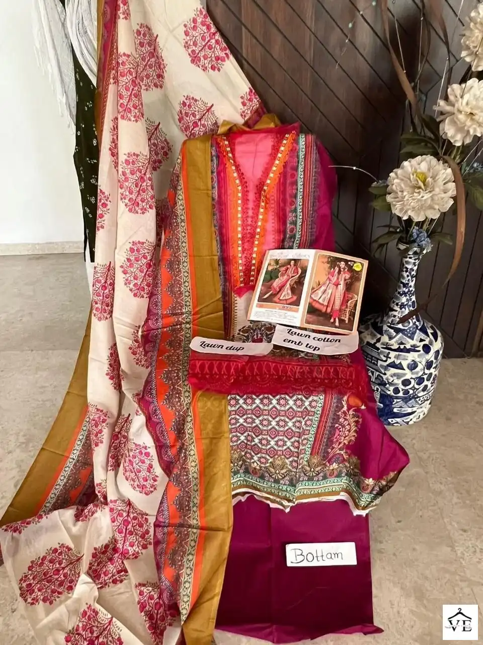 House Of Lawn Maria B Secret Garden Vol 2 Pure Lawn Wholesale Pakistani Salwar Suit Catalog — Wholesale Salwar Suits, MPA wholesale from Surat - Gallery Image 5