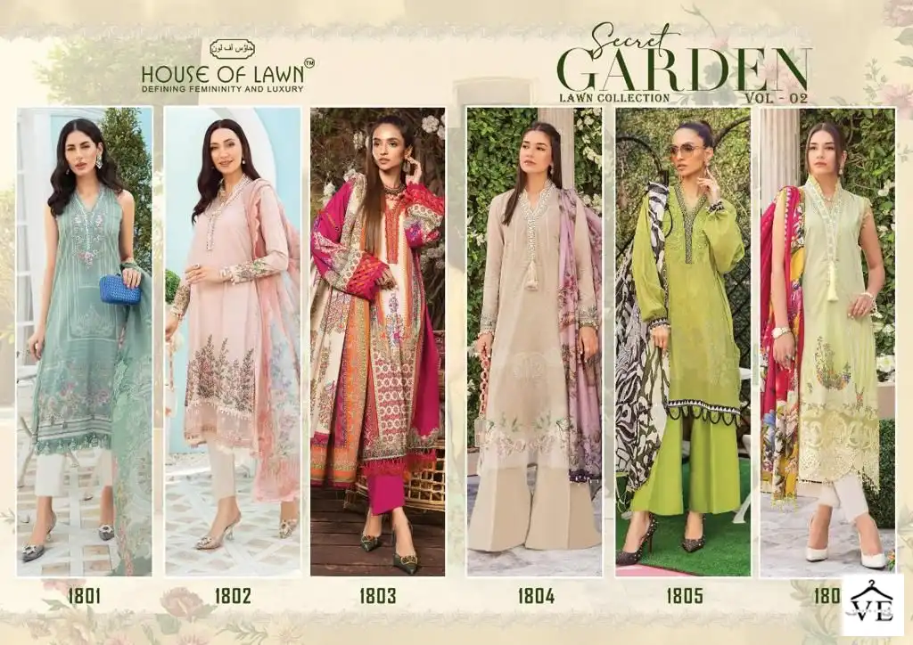 House Of Lawn  Maria B Secret Garden Vol 2 Pure Lawn Wholesale Pakistani Salwar Suit Catalog — Wholesale Salwar Suits, MPA wholesale from Surat — view 8