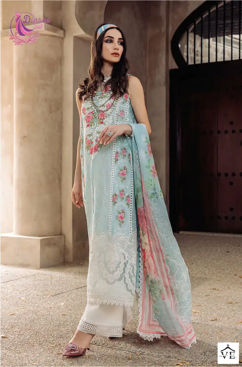 Dinsaa Maria B Vol 2 Pure Cotton Wholesale Pakistani Salwar Suit Catalog — Wholesale Salwar Suits, MPA wholesale from Surat - Gallery Image 3