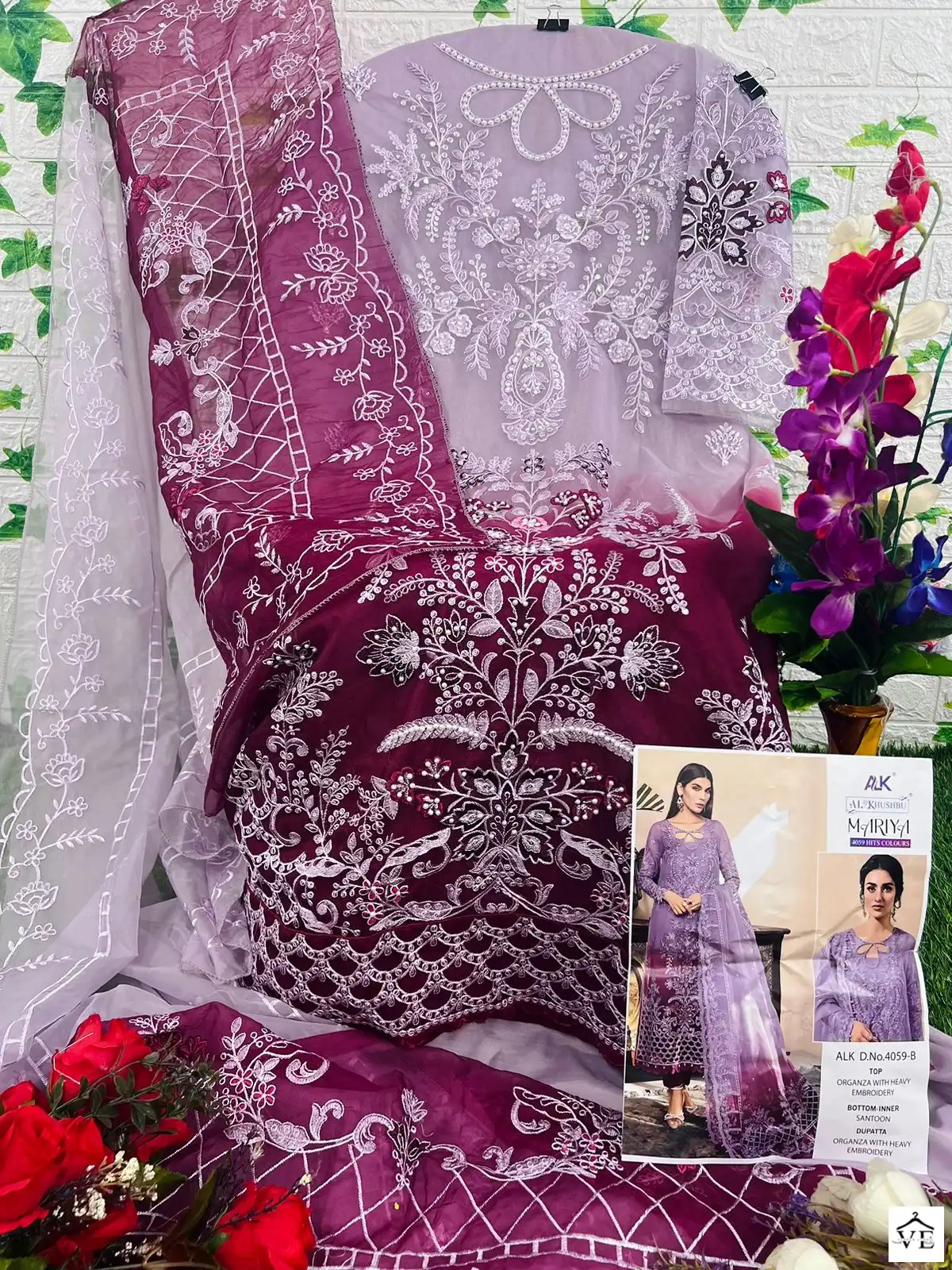 Al_Khushbu Mariya Orangza Wholesale Pakistani Salwar Suit Catalog — Wholesale Salwar Suits, MPA wholesale from Surat - Gallery Image 9