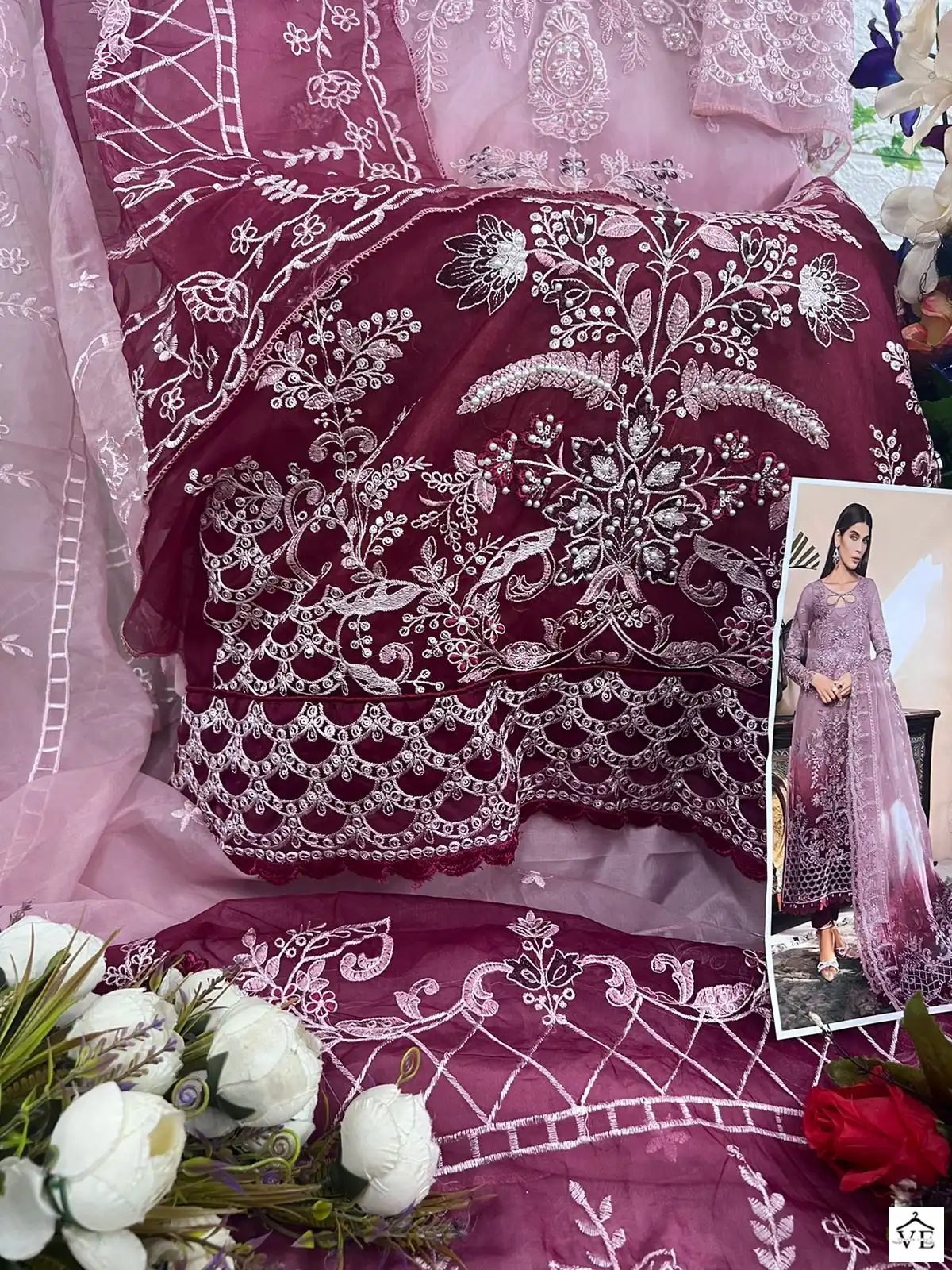 Al_Khushbu Mariya Orangza Wholesale Pakistani Salwar Suit Catalog — Wholesale Salwar Suits, MPA wholesale from Surat - Gallery Image 10