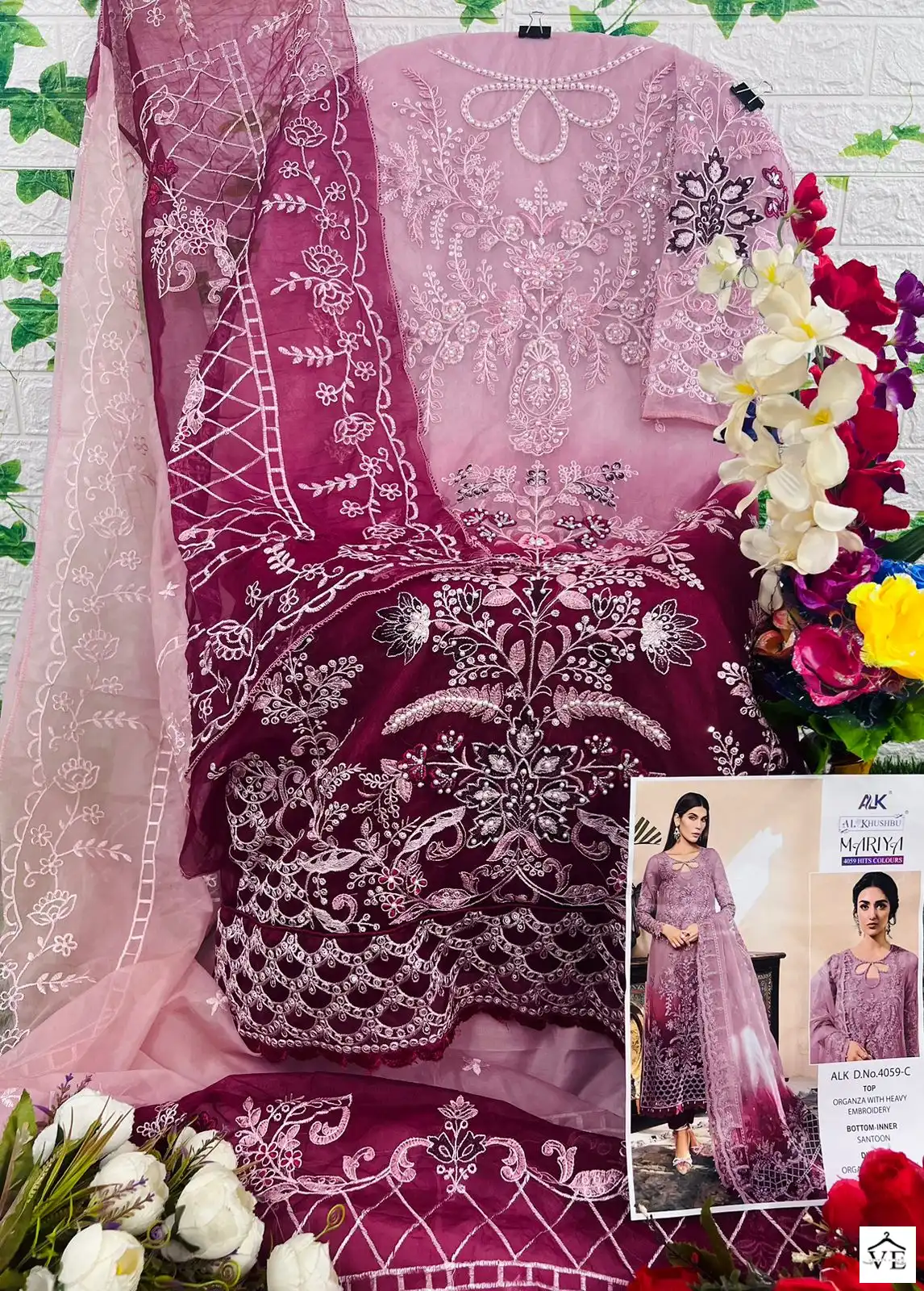 Al_Khushbu Mariya Orangza Wholesale Pakistani Salwar Suit Catalog — Wholesale Salwar Suits, MPA wholesale from Surat - Gallery Image 12