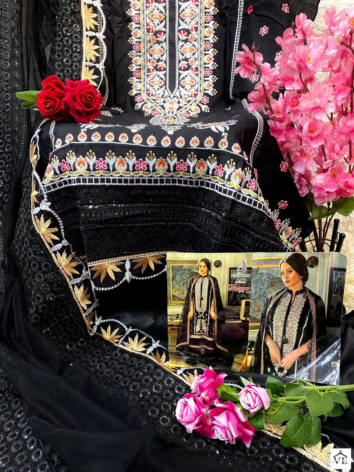 Alif Maryam Vol 2 Pure Cambric Cotton Wholesale Pakistani Salwar Suit Catalog — Wholesale Salwar Suits, MPA wholesale from Surat - Gallery Image 7