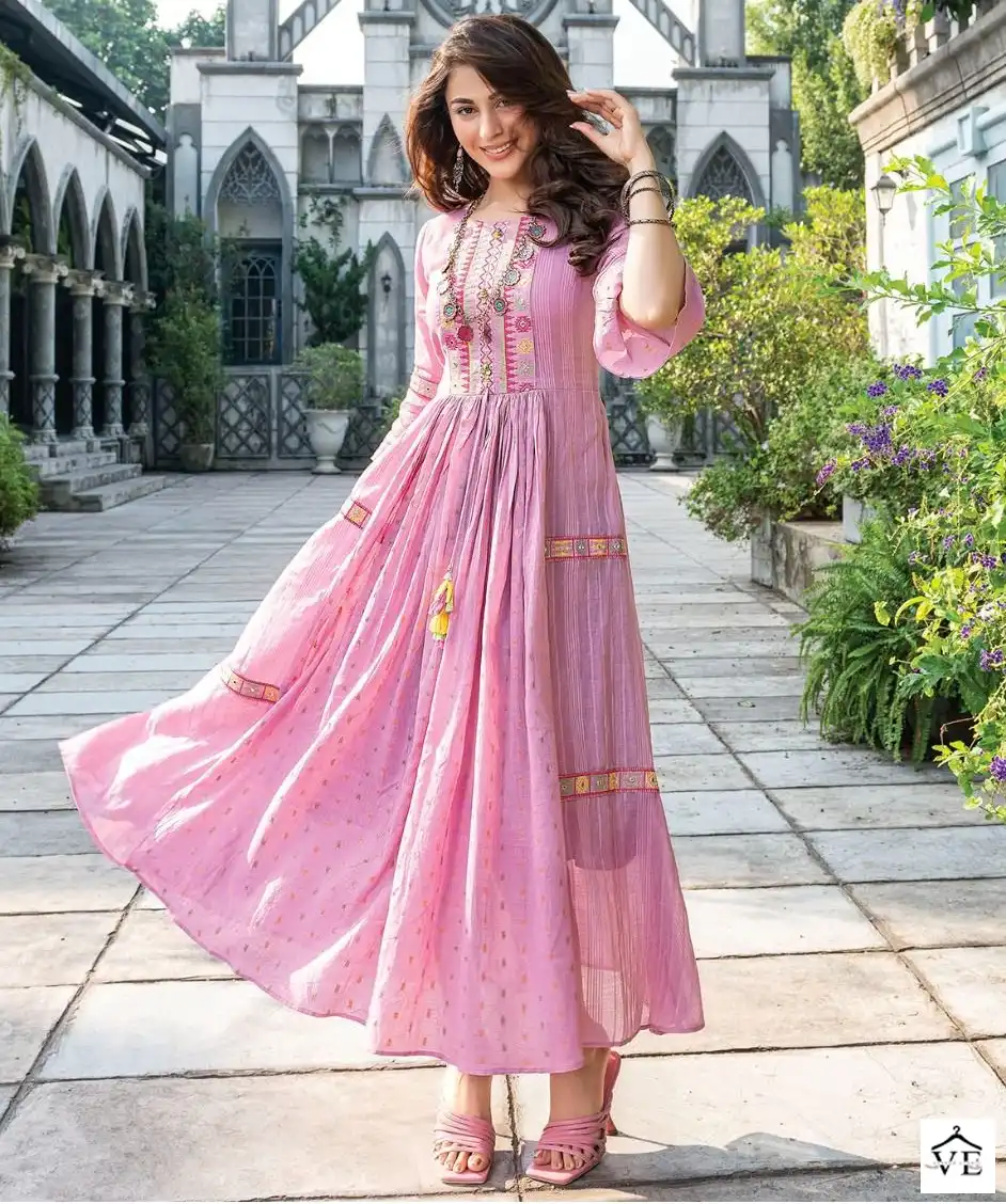 Anju Fabrics Memories Vol 4 Cotton Wholesale Designer Gowns Catalog — Wholesale Kurtis, MPA wholesale from Surat — view 1