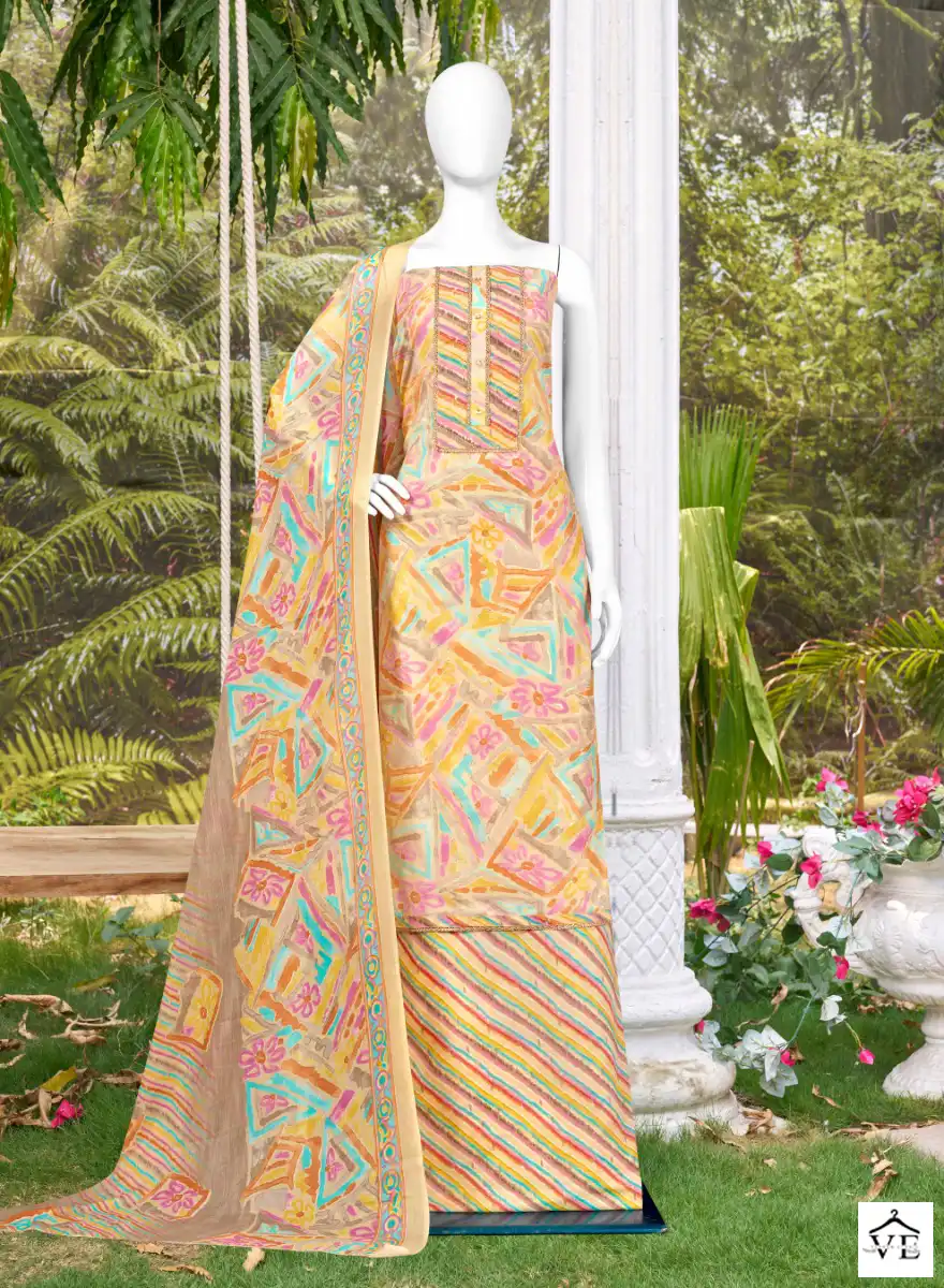 Bipson Mercedes 2163 Pure Cotton Wholesale Salwar Suit Catalog — Wholesale Salwar Suits, MPA wholesale from Surat - Gallery Image 3
