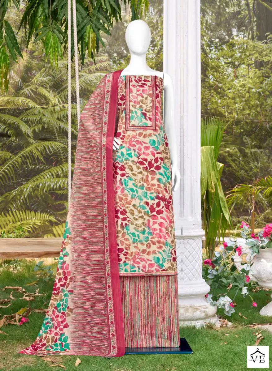 Bipson Mercedes 2164 Pure Cotton Wholesale Salwar Suit Catalog — Wholesale Salwar Suits, MPA wholesale from Surat - Gallery Image 3