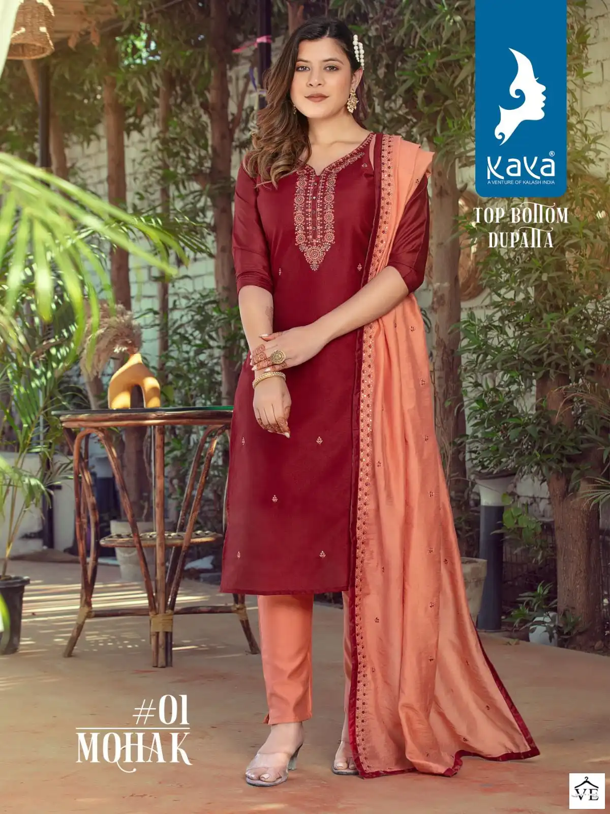 Vardan Ethnic Mohak Chanderi Wholesale Readymade Salwar Suit Catalog — Wholesale Salwar Suits, MPA wholesale from Surat - Gallery Image 2