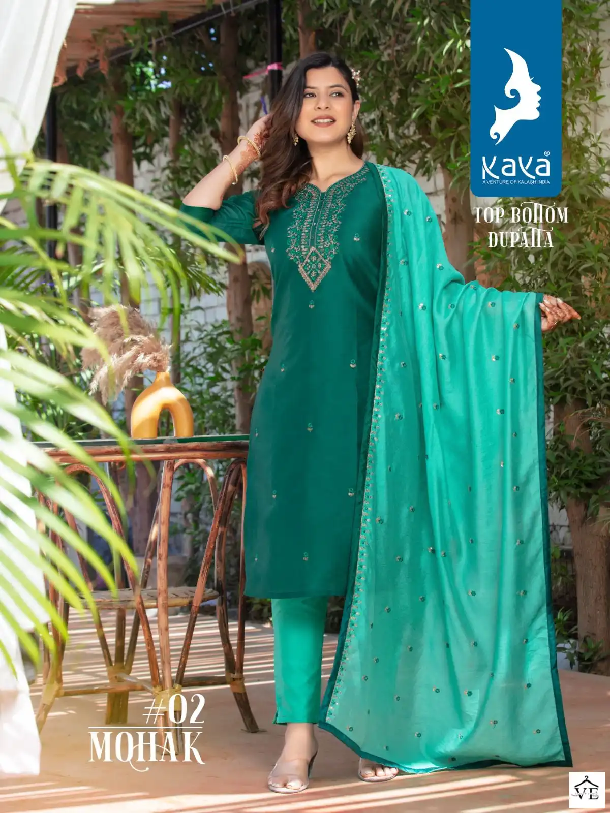 Vardan Ethnic Mohak Chanderi Wholesale Readymade Salwar Suit Catalog — Wholesale Salwar Suits, MPA wholesale from Surat - Gallery Image 3