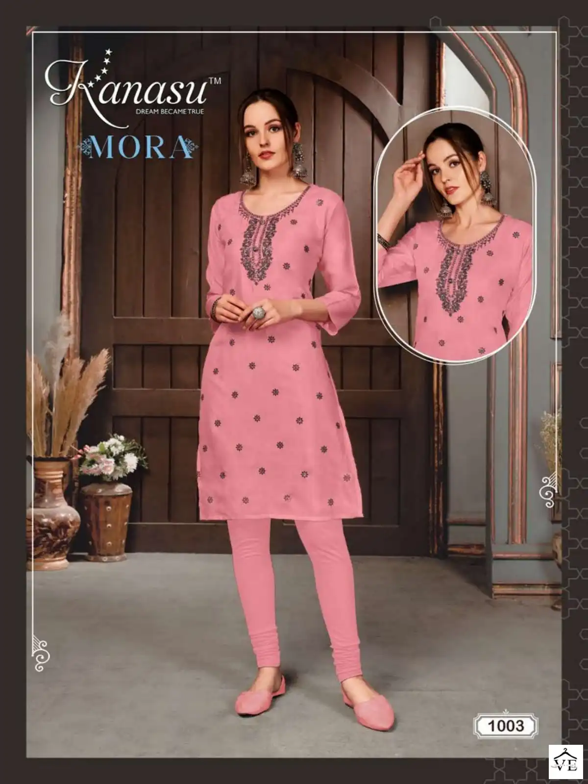 Kanasu Mora Heavy Masleen Wholesale Kurti With Pant Catalog — Wholesale Kurtis, MPA wholesale from Surat - Gallery Image 4