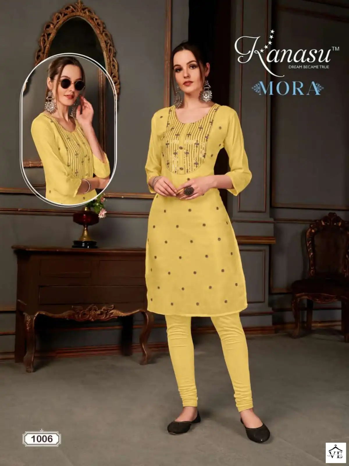 Kanasu Mora Heavy Masleen Wholesale Kurti With Pant Catalog — Wholesale Kurtis, MPA wholesale from Surat - Gallery Image 5