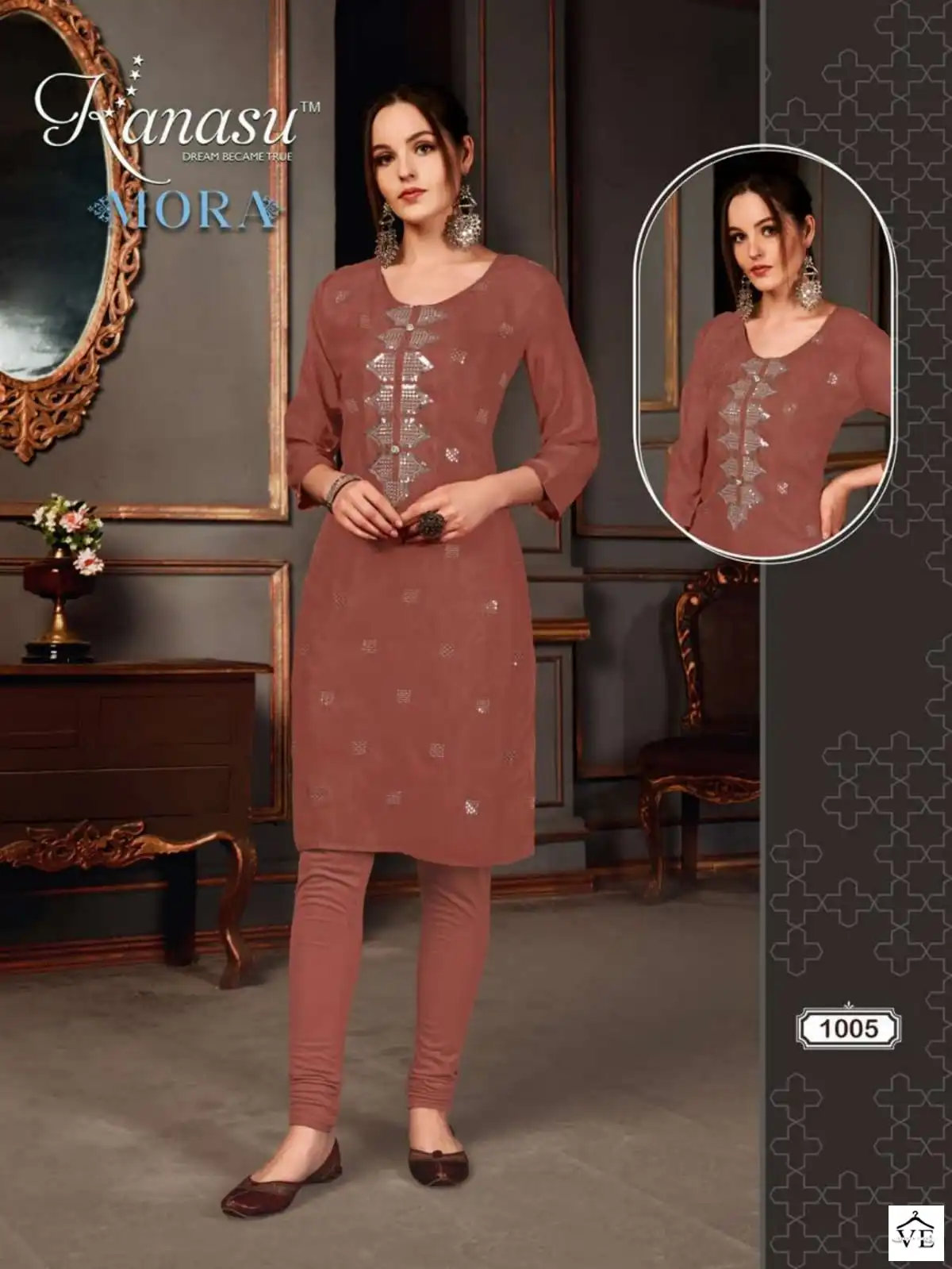 Kanasu Mora Heavy Masleen Wholesale Kurti With Pant Catalog — Wholesale Kurtis, MPA wholesale from Surat - Gallery Image 6