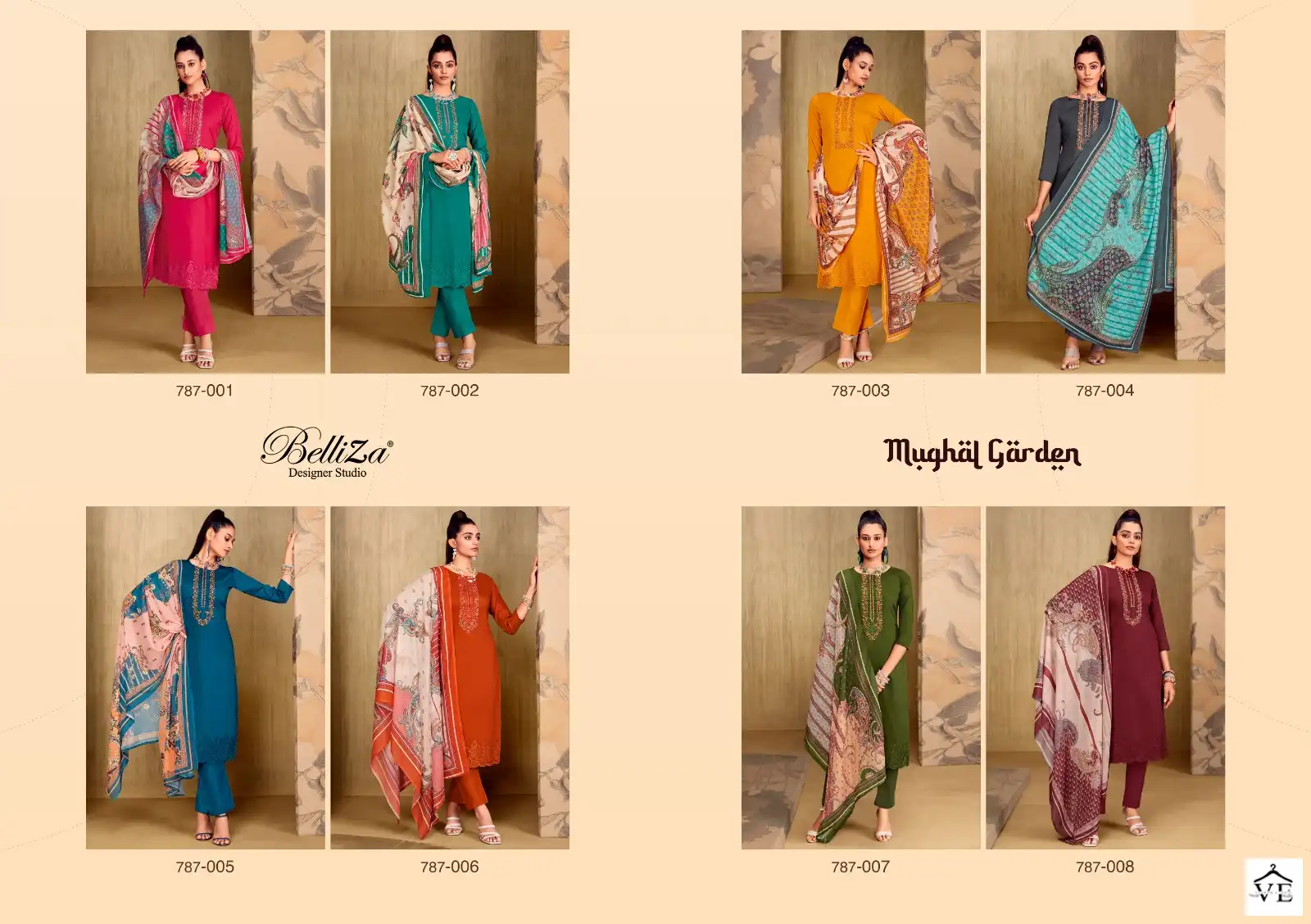 Belliza Designer Mughal Garden Jam Cotton Wholesale Salwar Suit Catalog — Wholesale Salwar Suits, Belliza Designer wholesale from Surat — view 9