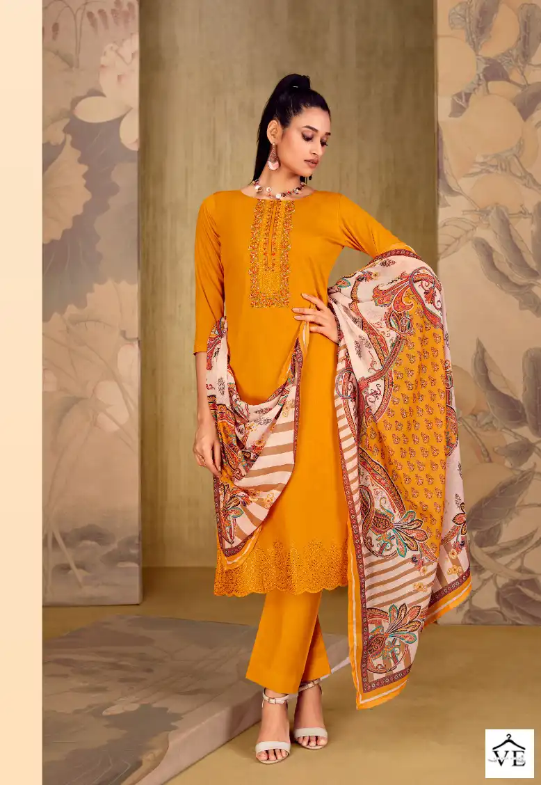 Belliza Designer Mughal Garden Jam Cotton Wholesale Salwar Suit Catalog — Wholesale Salwar Suits, Belliza Designer wholesale from Surat - Gallery Image 4