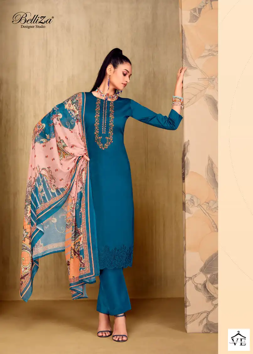 Belliza Designer Mughal Garden Jam Cotton Wholesale Salwar Suit Catalog — Wholesale Salwar Suits, Belliza Designer wholesale from Surat - Gallery Image 5