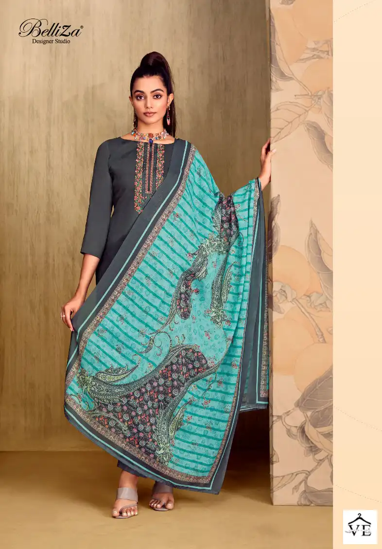 Belliza Designer Mughal Garden Jam Cotton Wholesale Salwar Suit Catalog — Wholesale Salwar Suits, Belliza Designer wholesale from Surat - Gallery Image 6