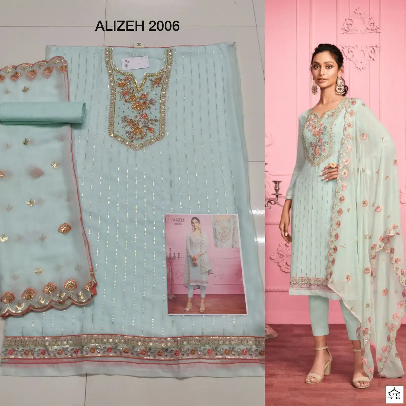 Alizeh Murad Vol 1 Georgette Wholesale Designer Salwar Suit Catalog — Wholesale Salwar Suits, Alizeh wholesale from Surat - Gallery Image 5