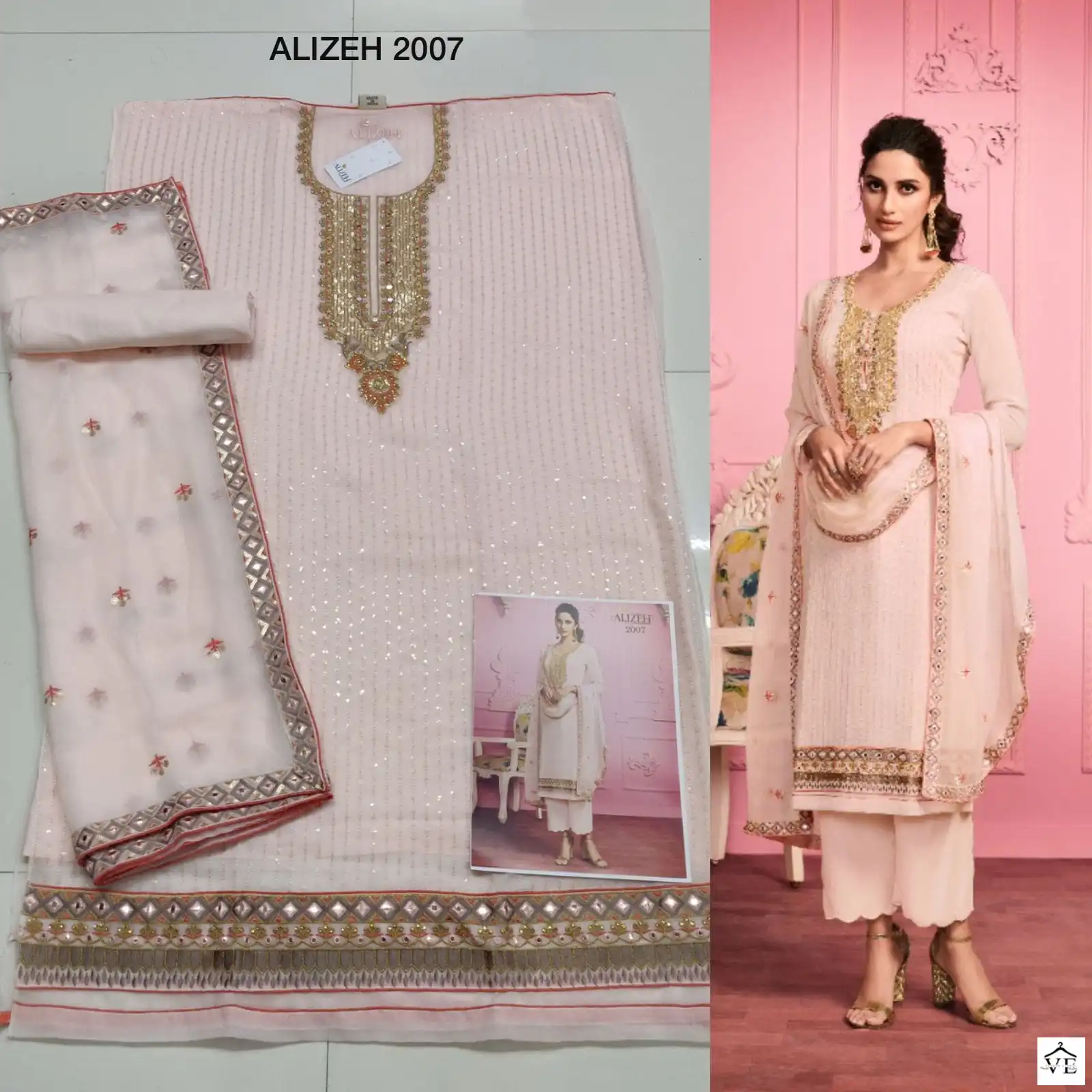 Alizeh Murad Vol 1 Georgette Wholesale Designer Salwar Suit Catalog — Wholesale Salwar Suits, Alizeh wholesale from Surat - Gallery Image 7