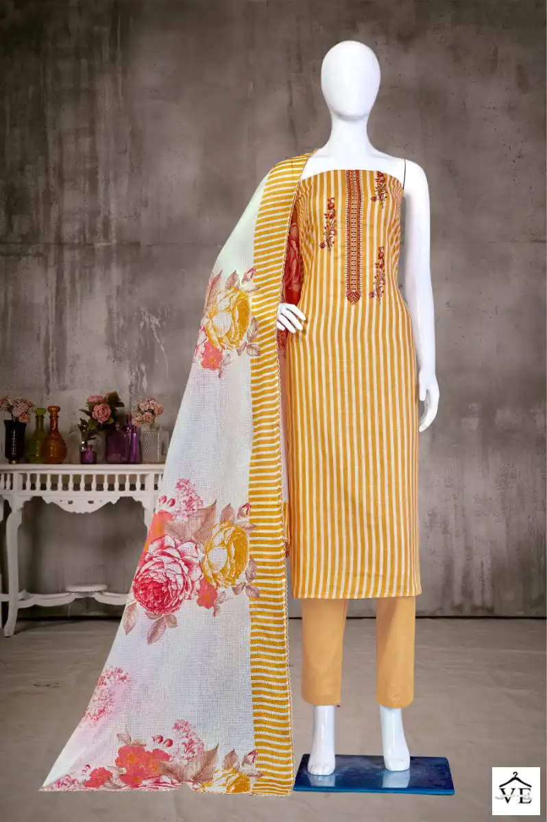 Bipson Mustang 2203 Pure Cotton Linen Wholesale Salwar Suit Catalog — Wholesale Salwar Suits, MPA wholesale from Surat - Gallery Image 2