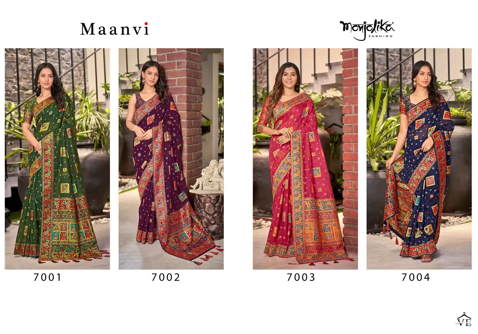 Monjolika Maanvi 7000 Cotton Silk Wholesale Sarees Catalog — Wholesale Sarees, MPA wholesale from Surat — view 6