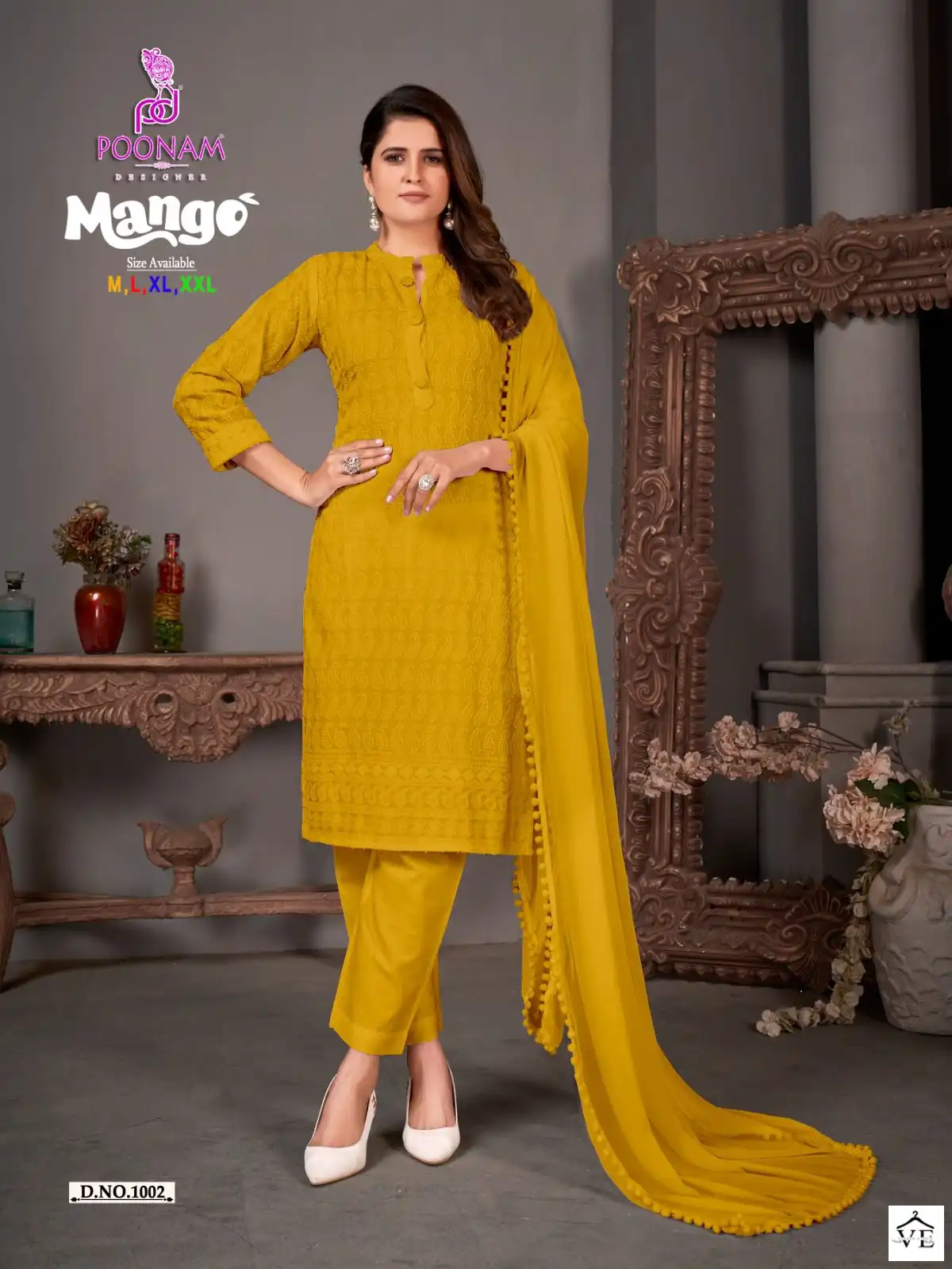 Poonam Designer Mango Pure Rayon Wholesale Readymade Salwar Suit Catalog — Wholesale Salwar Suits, MPA wholesale from Surat - Gallery Image 2