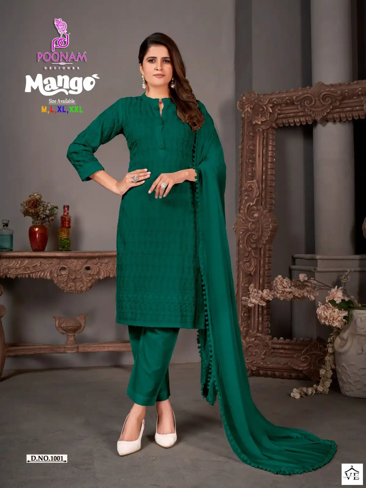 Poonam Designer Mango Pure Rayon Wholesale Readymade Salwar Suit Catalog — Wholesale Salwar Suits, MPA wholesale from Surat - Gallery Image 3