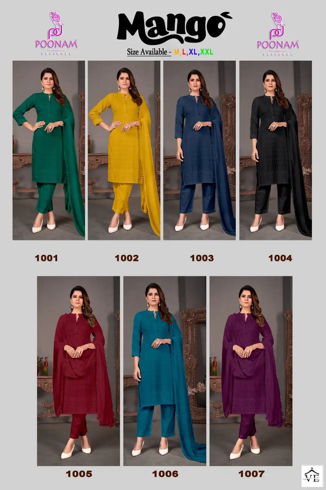 Poonam Designer Mango Pure Rayon Wholesale Readymade Salwar Suit Catalog — Wholesale Salwar Suits, MPA wholesale from Surat — view 8
