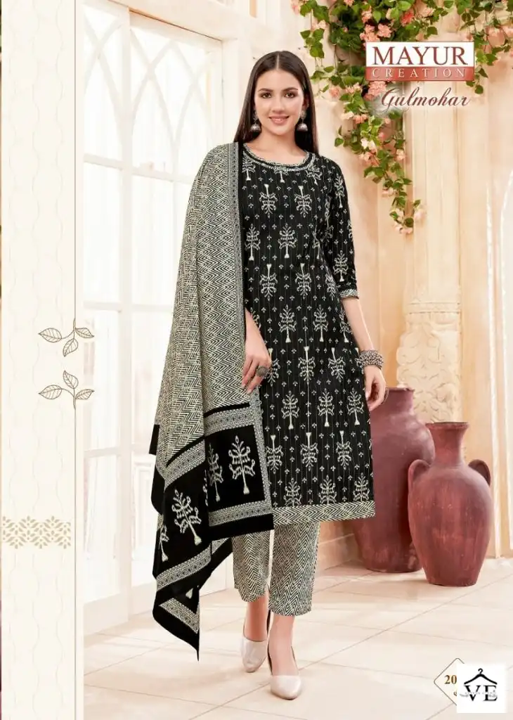 Mayur Gulmohar Vol-2 Pure Cotton Wholesale Kurti Pant With Dupatta Catalog — Wholesale Salwar Suits, Mayur Dress wholesale from Surat - Gallery Image 10