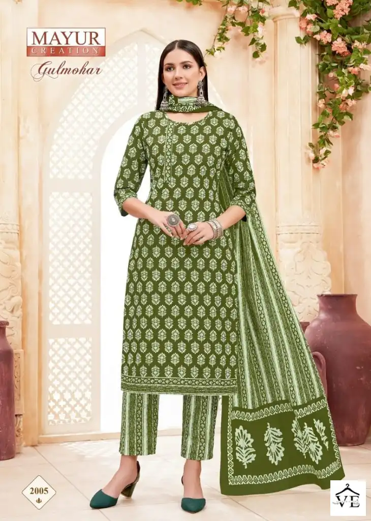 Mayur Gulmohar Vol-2 Pure Cotton Wholesale Kurti Pant With Dupatta Catalog — Wholesale Salwar Suits, Mayur Dress wholesale from Surat - Gallery Image 4