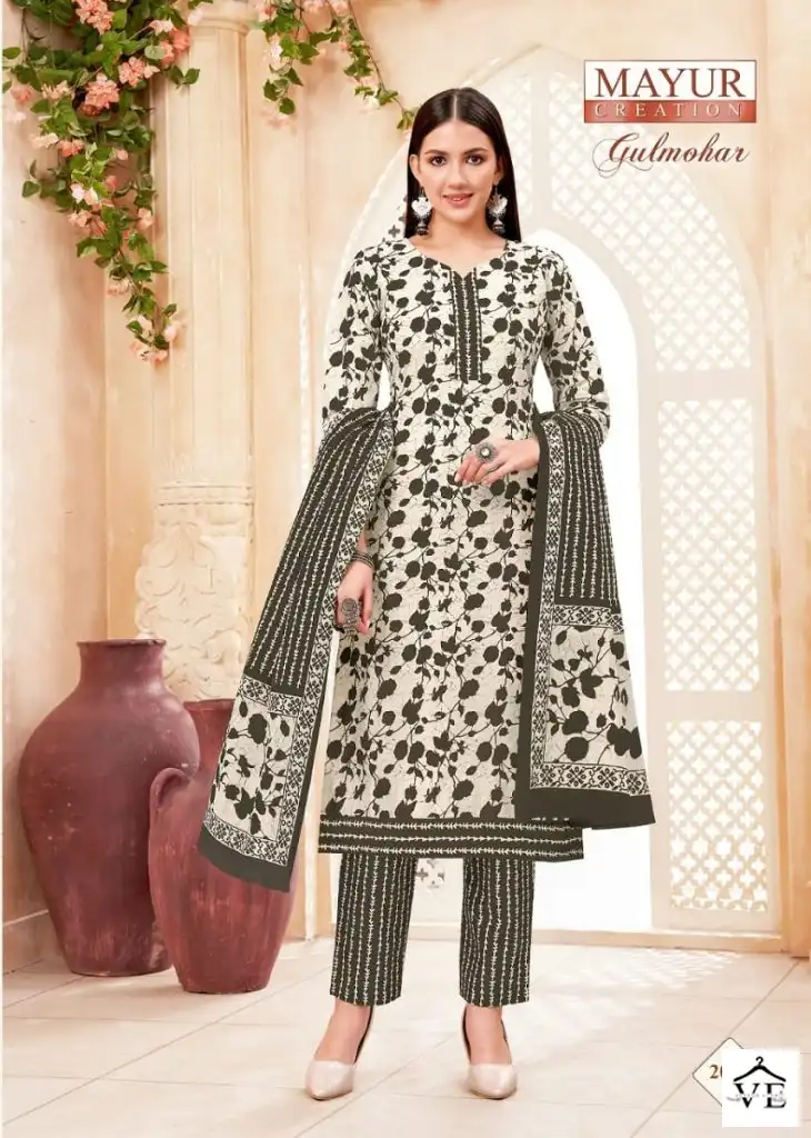 Mayur Gulmohar Vol-2 Pure Cotton Wholesale Kurti Pant With Dupatta Catalog — Wholesale Salwar Suits, Mayur Dress wholesale from Surat - Gallery Image 5