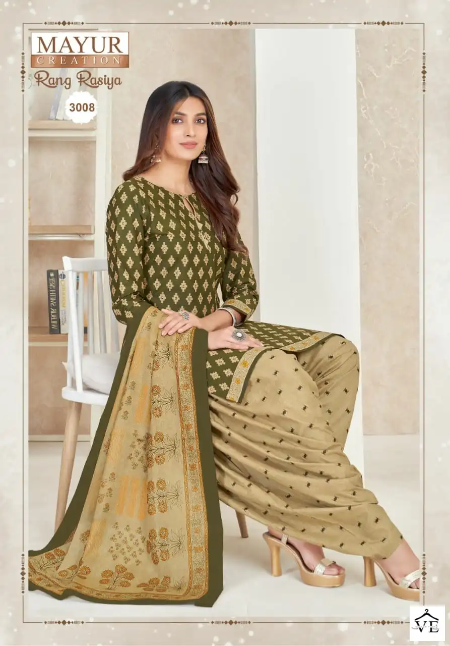 Mayur Rang Rasiya Vol 3 Cotton Wholesale Salwar Suit Catalog — Wholesale Salwar Suits, Mayur Dress wholesale from Surat - Gallery Image 4