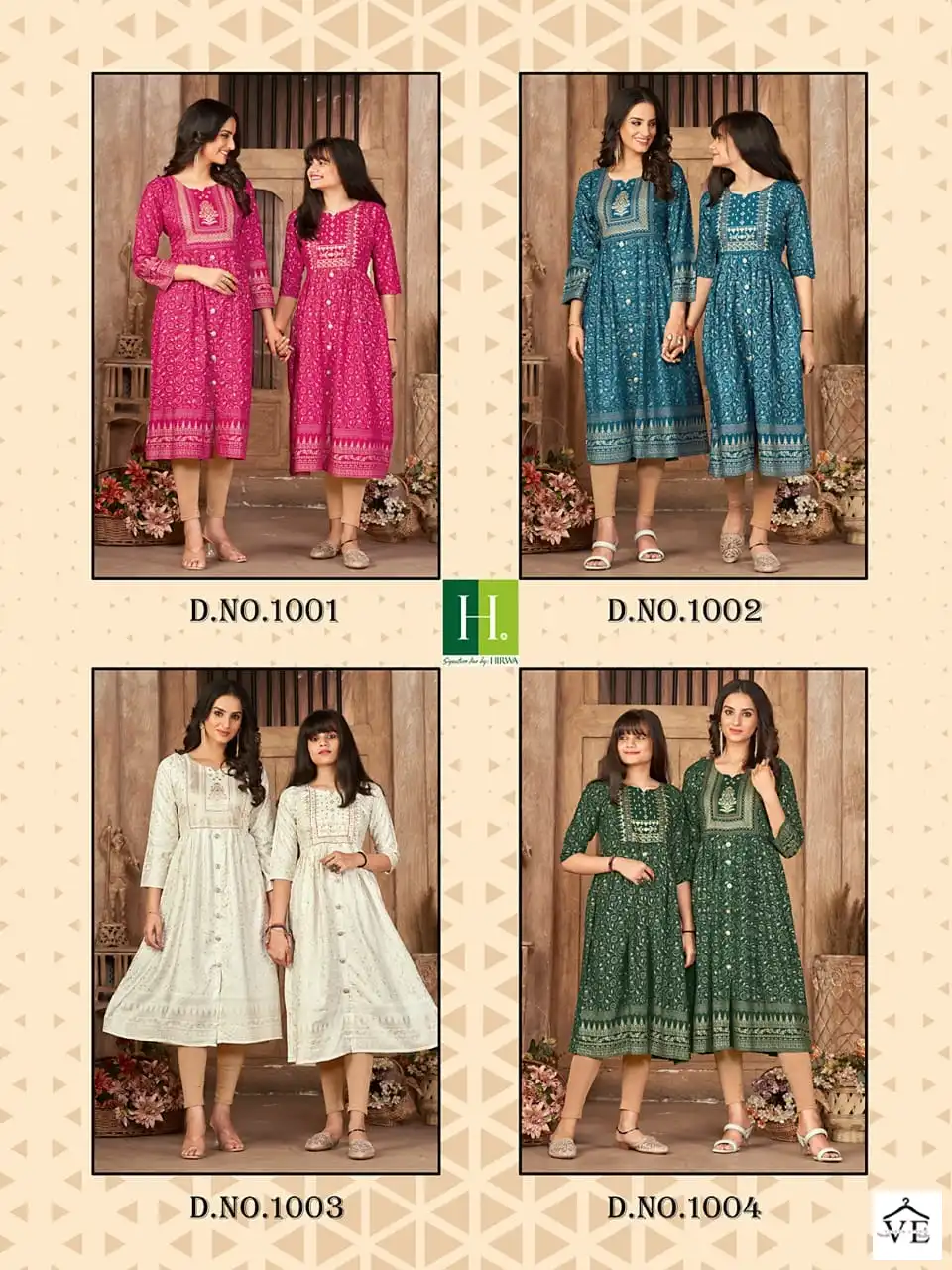 Hirwa Me &amp; Mom Heavy Rayon Wholesale Kurtis Catalog — Wholesale Kurtis, MPA wholesale from Surat — view 10