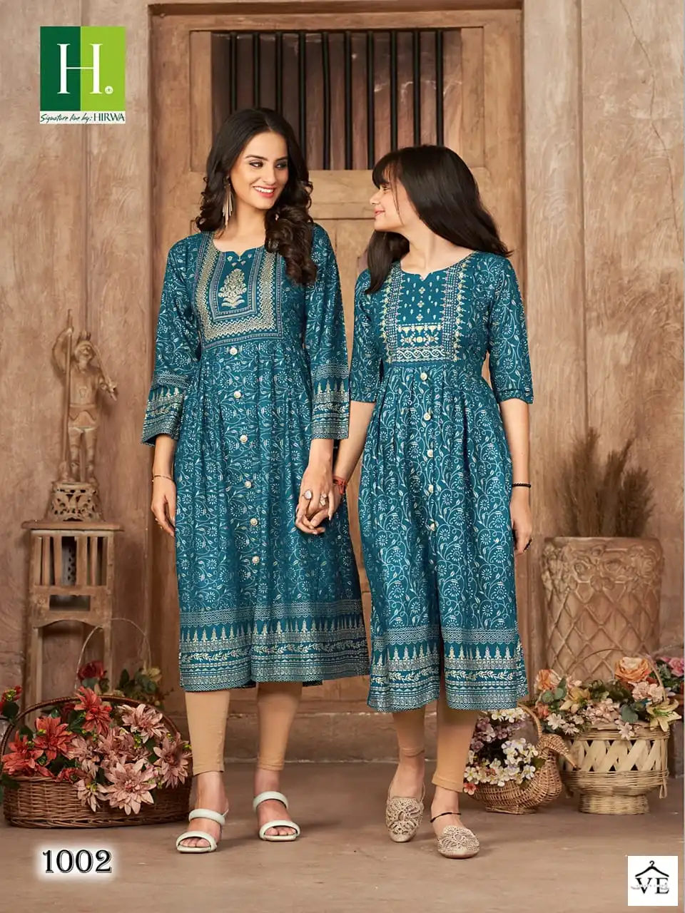 Hirwa Me & Mom Heavy Rayon Wholesale Kurtis Catalog — Wholesale Kurtis, MPA wholesale from Surat - Gallery Image 6