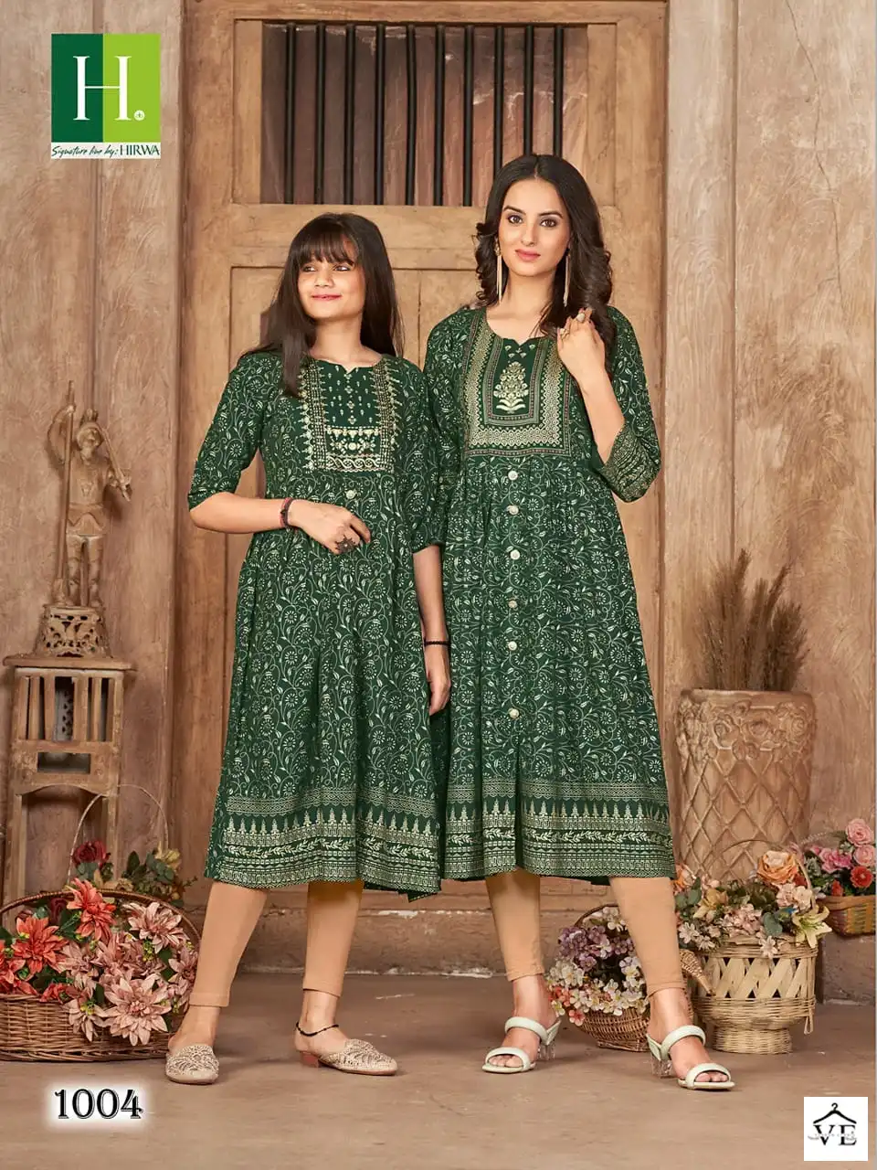 Hirwa Me & Mom Heavy Rayon Wholesale Kurtis Catalog — Wholesale Kurtis, MPA wholesale from Surat - Gallery Image 7