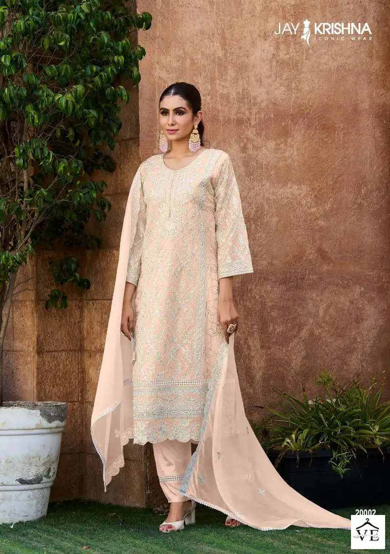 Vardan Ethnic Messi 2 Heavy Orgenga Wholesale Readymade Salwar Suit Catalog — Wholesale Salwar Suits, MPA wholesale from Surat - Gallery Image 2