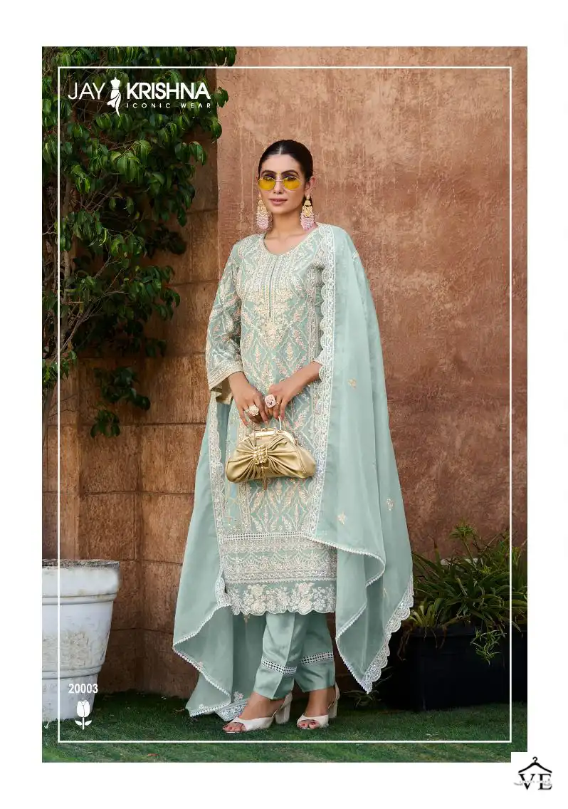 Vardan Ethnic Messi 2 Heavy Orgenga Wholesale Readymade Salwar Suit Catalog — Wholesale Salwar Suits, MPA wholesale from Surat - Gallery Image 3