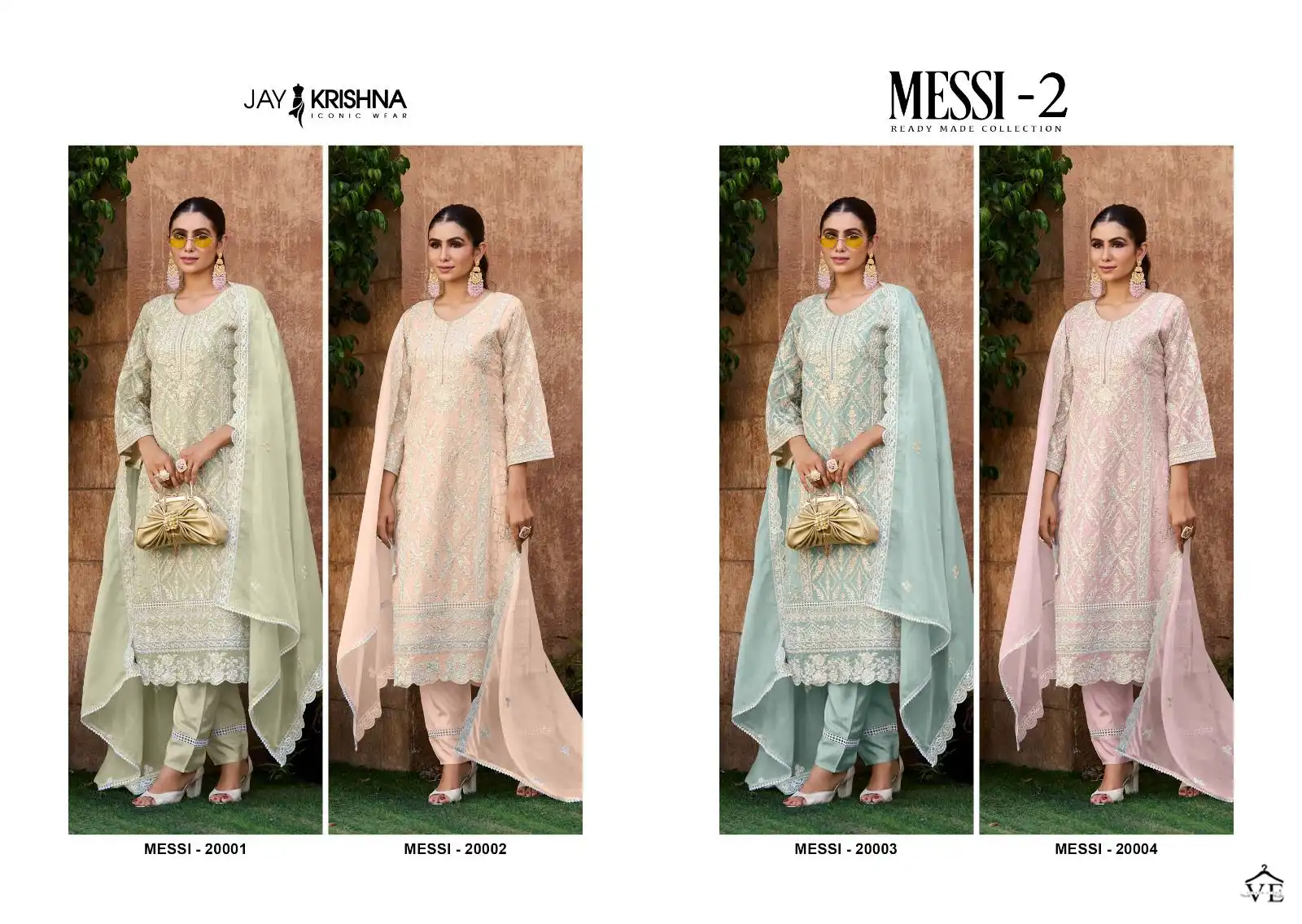 Vardan Ethnic Messi 2 Heavy Orgenga Wholesale Readymade Salwar Suit Catalog — Wholesale Salwar Suits, MPA wholesale from Surat — view 5