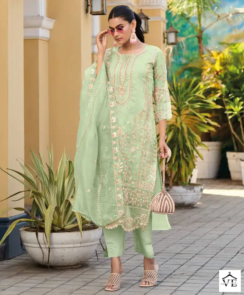 Vardan Ethnic Messi 3 Heavy Orgenga Wholesale Readymade Salwar Suit Catalog — Wholesale Salwar Suits, MPA wholesale from Surat — view 1