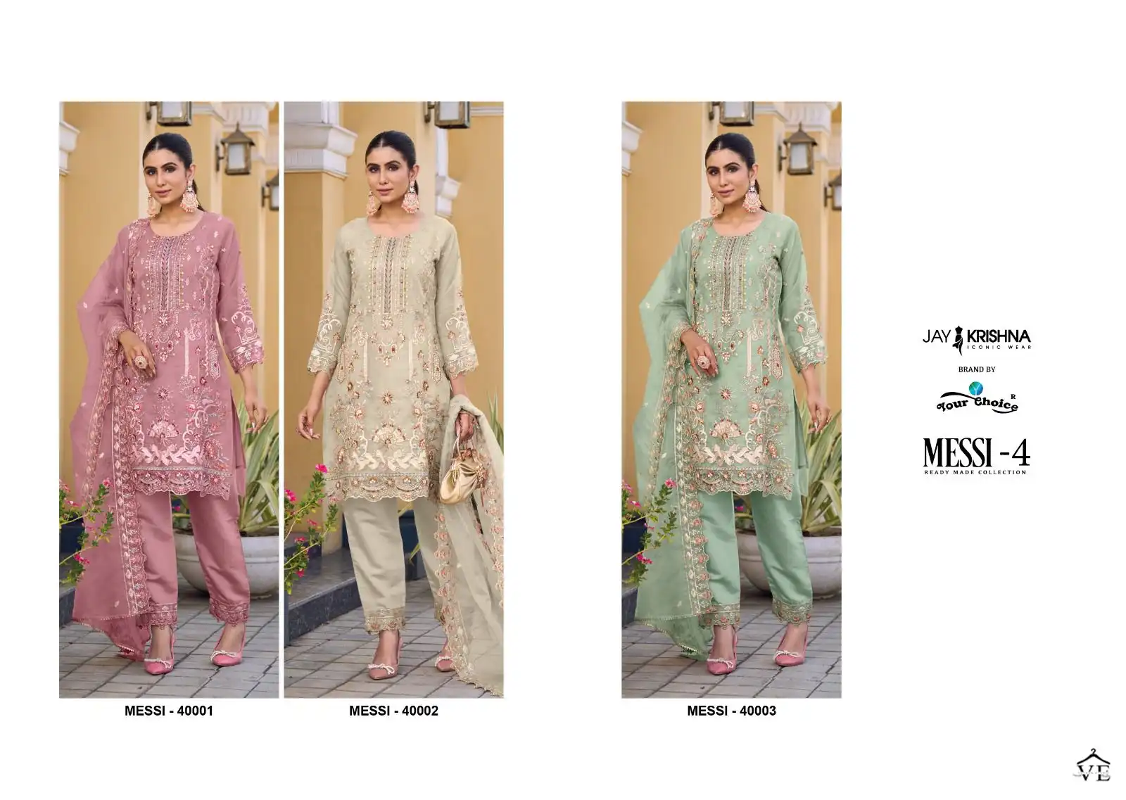 Your Choice Messi 4 Heavy Orgenga Wholesale Designer Readymade Salwar Suit Catalog — Wholesale Salwar Suits, MPA wholesale from Surat — view 4