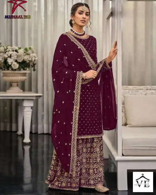 Hoor Tex Mishaal 8029 Heavy Georgette Wholesale Pakistani Salwar Suit Catalog — Wholesale Salwar Suits, MPA wholesale from Surat — view 1