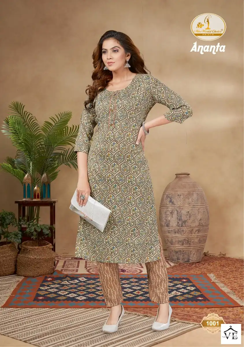 Vardan Ethnic Ananta Vol 1 Cotton Wholesale Kurti With Pant Catalog — Wholesale Kurtis, MPA wholesale from Surat - Gallery Image 2