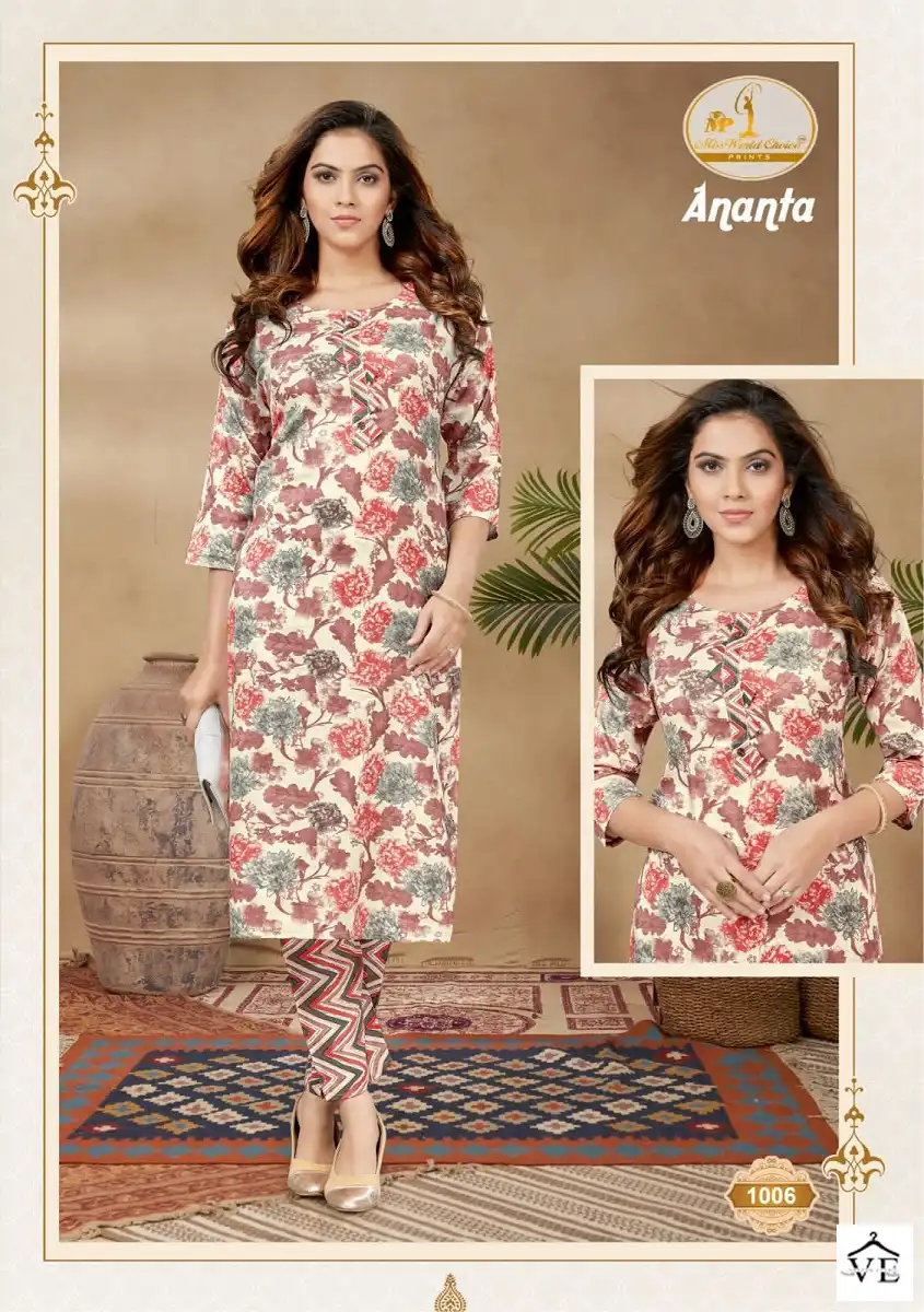 Vardan Ethnic Ananta Vol 1 Cotton Wholesale Kurti With Pant Catalog — Wholesale Kurtis, MPA wholesale from Surat - Gallery Image 3