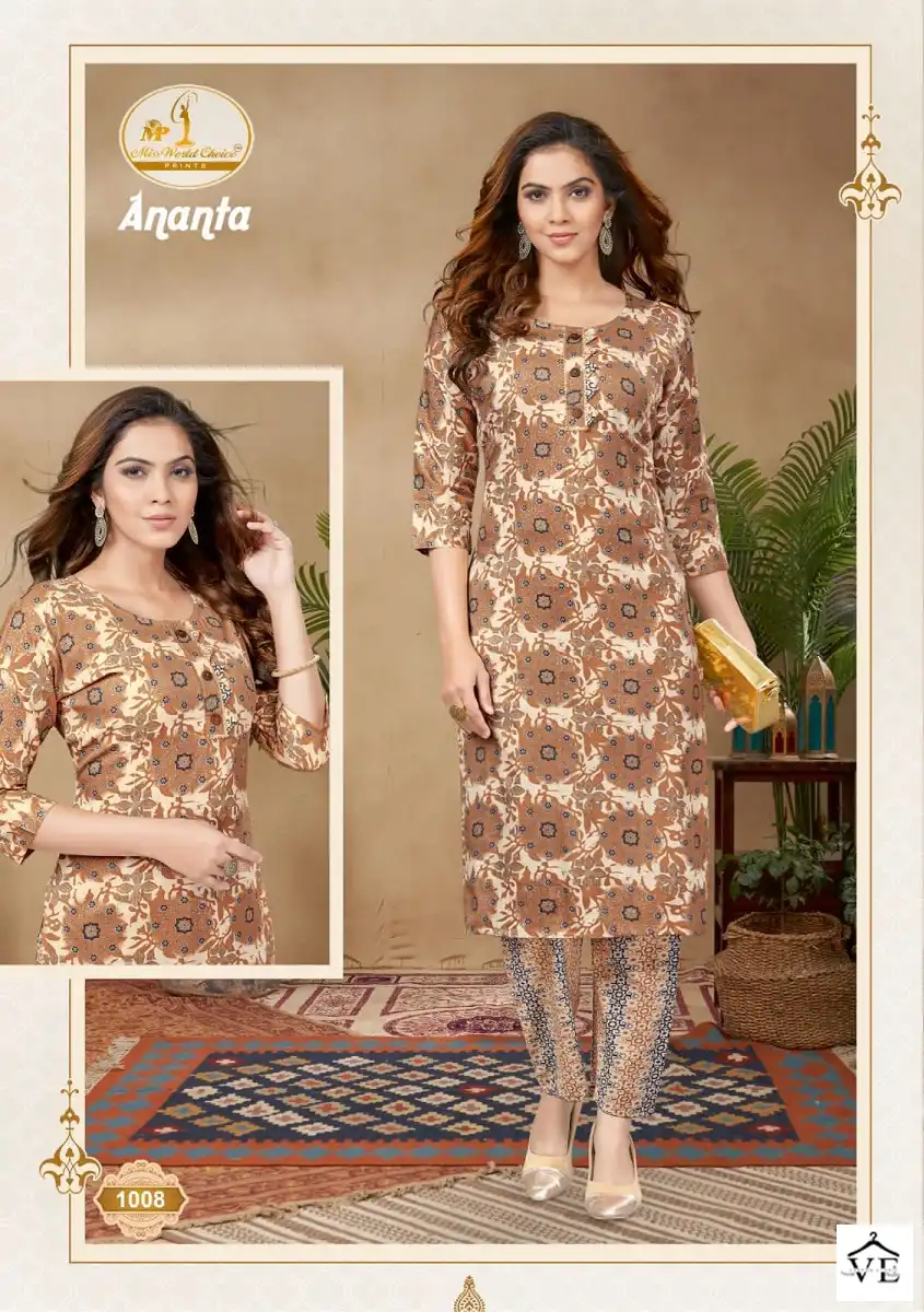 Vardan Ethnic Ananta Vol 1 Cotton Wholesale Kurti With Pant Catalog — Wholesale Kurtis, MPA wholesale from Surat - Gallery Image 4