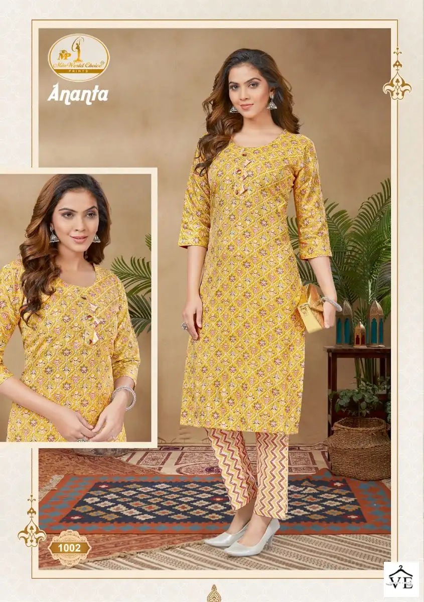 Vardan Ethnic Ananta Vol 1 Cotton Wholesale Kurti With Pant Catalog — Wholesale Kurtis, MPA wholesale from Surat - Gallery Image 6