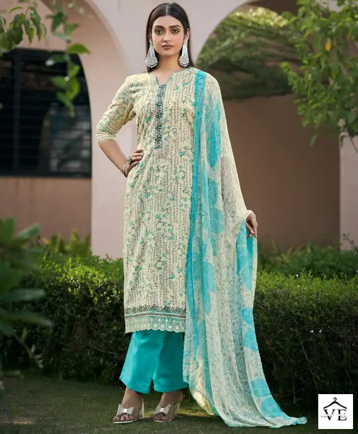 Radhika Fashion Azara Cotton Wholesale Designer Salwar Suit Catalog — Wholesale Salwar Suits, MPA wholesale from Surat — view 1